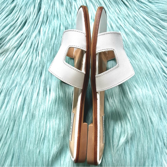 STEVEN NEW YORK LEATHER White Slip On Sandals Women’s 7 - Picture 3 of 11